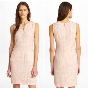 Karl Lagerfeld Paris Tweed Pink Sheath Dress